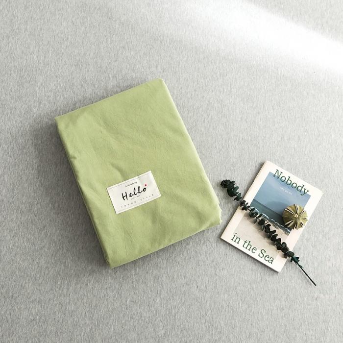 91家纺网 家纺一手货源 找家纺 蓝巢家纺 2020年春夏新品全棉加厚水洗棉被套 抹茶卡其