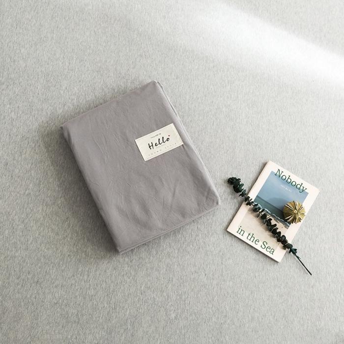 91家纺网 家纺一手货源 找家纺 蓝巢家纺 2020年春夏新品全棉加厚水洗棉被套 浅灰粉