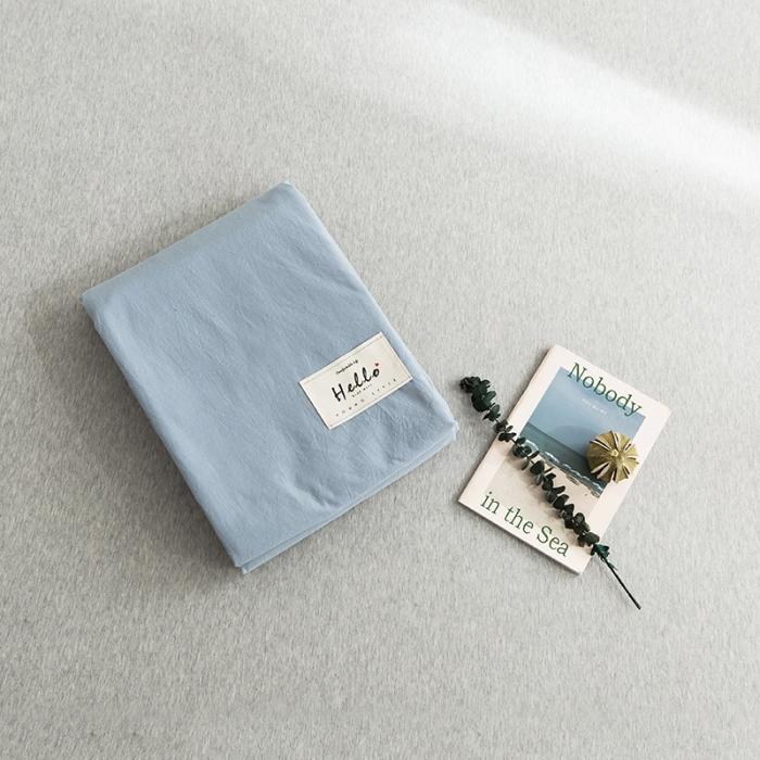 91家纺网 家纺一手货源 找家纺 蓝巢家纺 2020年春夏新品全棉加厚水洗棉被套 浅蓝粉