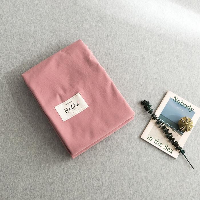 91家纺网 家纺一手货源 找家纺 蓝巢家纺 2020年春夏新品全棉加厚水洗棉被套 珊瑚红卡其