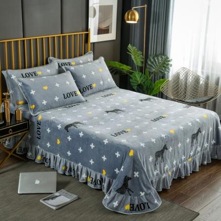 91家纺网 家纺一手货源 找家纺 （总）雨洋家纺 2025新款加厚金貂绒床裙床盖