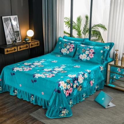 91家纺网 家纺一手货源 找家纺 （总）雨洋家纺 2025新款加厚金貂绒床裙床盖