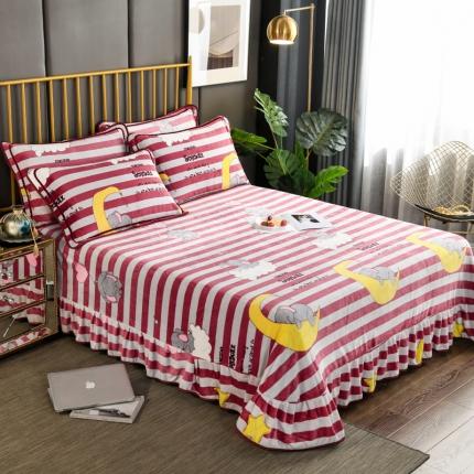 91家纺网 家纺一手货源 找家纺 （总）雨洋家纺 2025新款加厚金貂绒床裙床盖