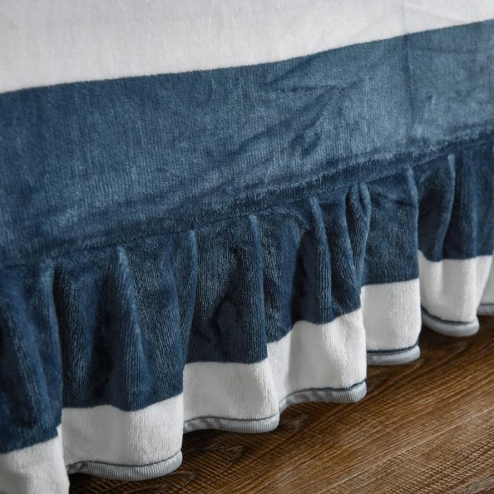 91家纺网 家纺一手货源 找家纺 雨洋家纺 2025新款加厚金貂绒床裙床盖 爱心箭