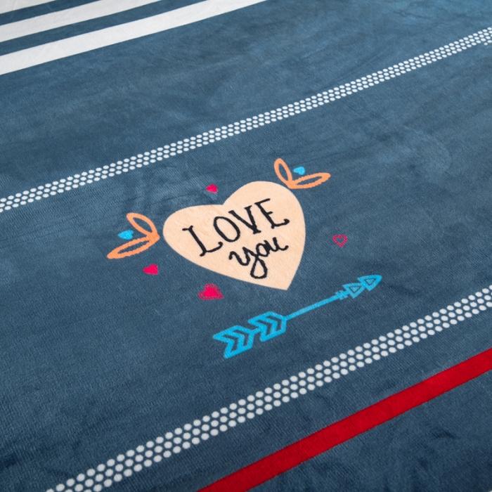 91家纺网 家纺一手货源 找家纺 雨洋家纺 2025新款加厚金貂绒床裙床盖 爱心箭