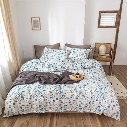 91家纺网 家纺一手货源 找家纺 （总）棉眠 2019新款全棉13070四件套床笠款