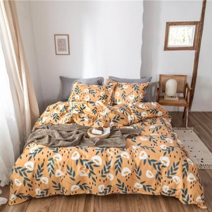 91家纺网 家纺一手货源 找家纺 棉眠 2019新款全棉13070四件套 朵棉