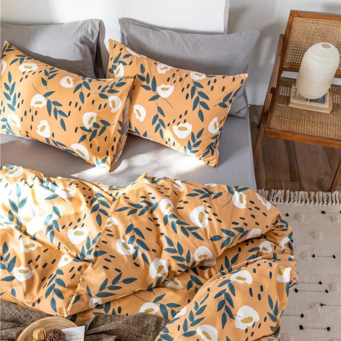 91家纺网 家纺一手货源 找家纺 棉眠 2019新款全棉13070四件套 朵棉