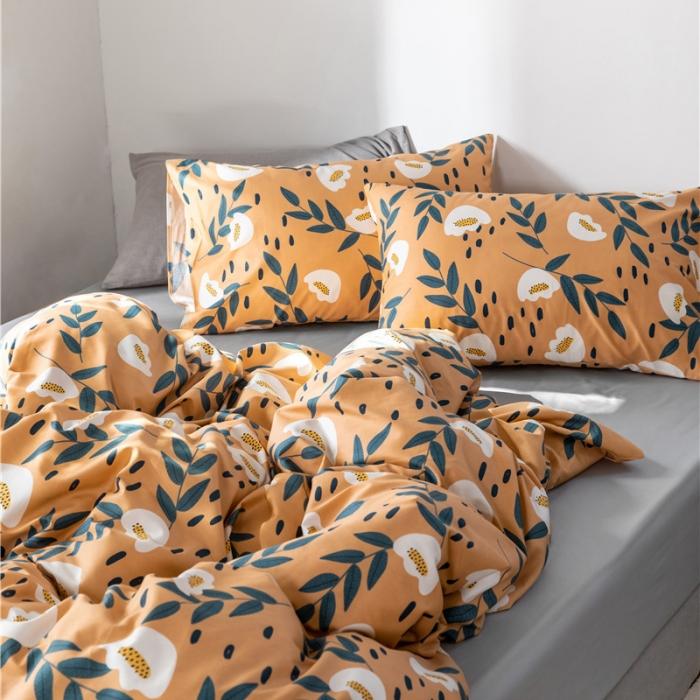 91家纺网 家纺一手货源 找家纺 棉眠 2019新款全棉13070四件套 朵棉