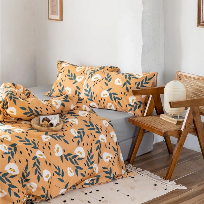 91家纺网 家纺一手货源 找家纺 棉眠 2019新款全棉13070四件套 朵棉