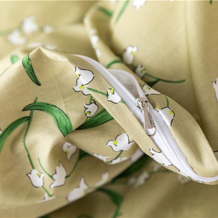 91家纺网 家纺一手货源 找家纺 棉眠 2019新款全棉13070四件套 风铃草