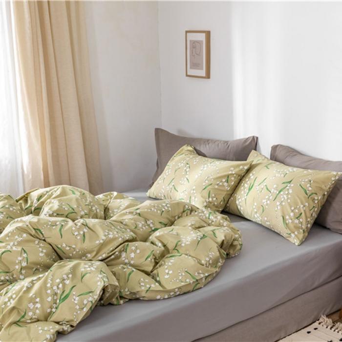 91家纺网 家纺一手货源 找家纺 棉眠 2019新款全棉13070四件套 风铃草