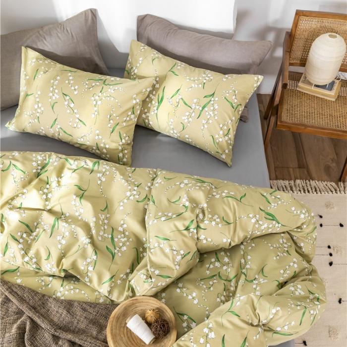 91家纺网 家纺一手货源 找家纺 棉眠 2019新款全棉13070四件套 风铃草