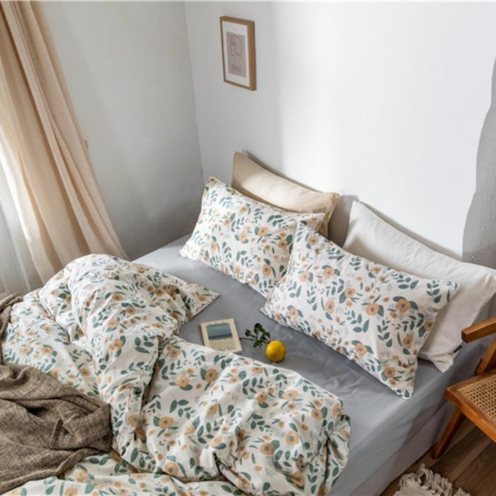 91家纺网 家纺一手货源 找家纺 棉眠 2019新款全棉13070四件套 花团锦簇