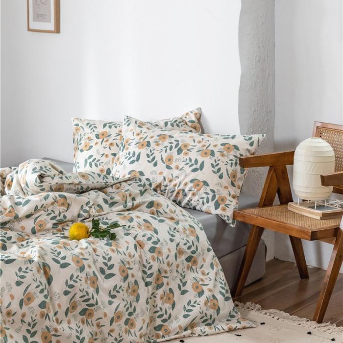 91家纺网 家纺一手货源 找家纺 棉眠 2019新款全棉13070四件套 花团锦簇