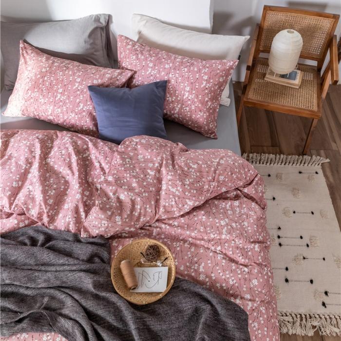 91家纺网 家纺一手货源 找家纺 棉眠 2019新款全棉13070四件套 满天星