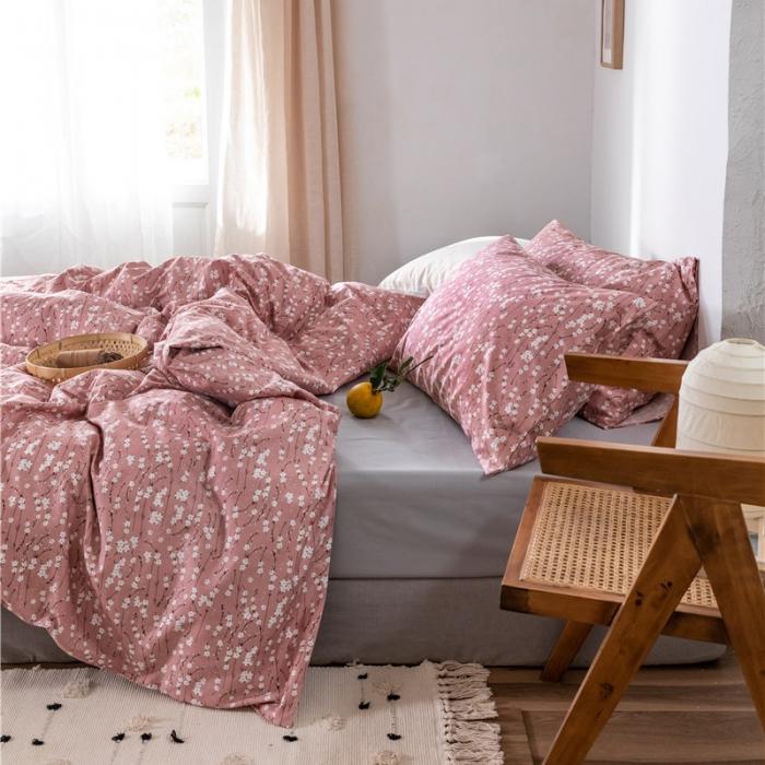 91家纺网 家纺一手货源 找家纺 棉眠 2019新款全棉13070四件套 满天星