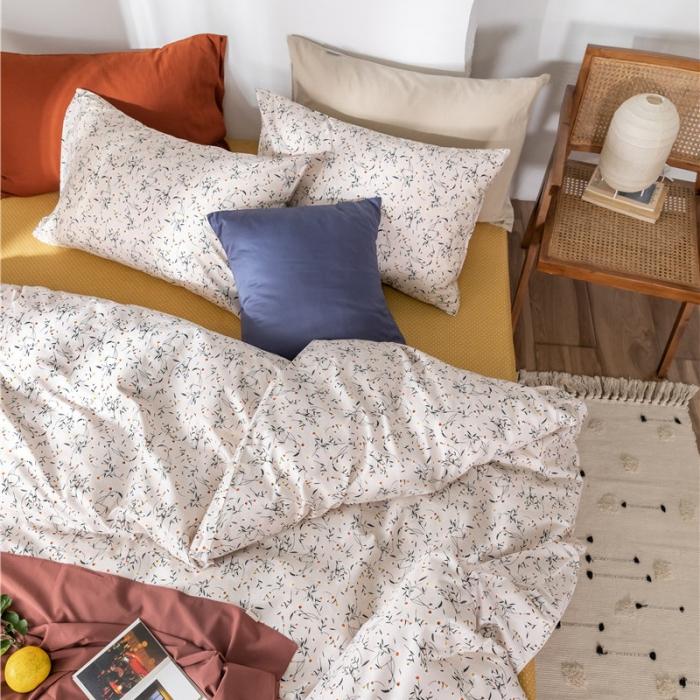 91家纺网 家纺一手货源 找家纺 棉眠 2019新款全棉13070四件套 萌芽