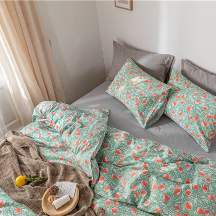 91家纺网 家纺一手货源 找家纺 棉眠 2019新款全棉13070四件套 硕果