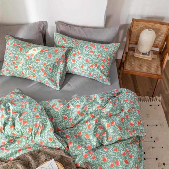 91家纺网 家纺一手货源 找家纺 棉眠 2019新款全棉13070四件套 硕果