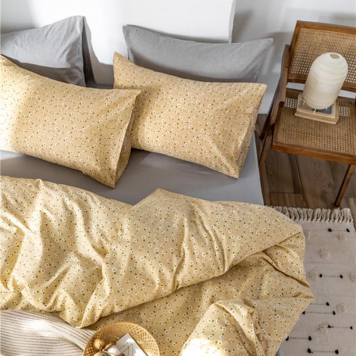 91家纺网 家纺一手货源 找家纺 棉眠 2019新款全棉13070四件套 小雏菊