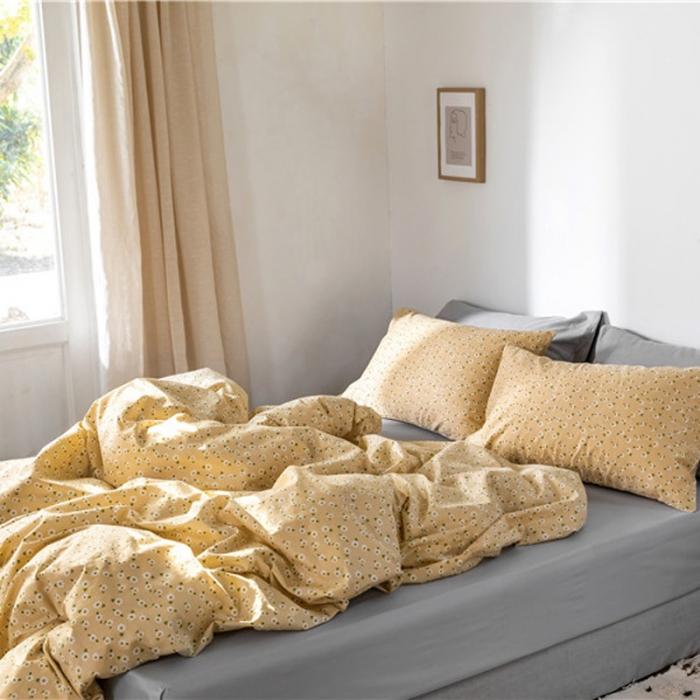 91家纺网 家纺一手货源 找家纺 棉眠 2019新款全棉13070四件套 小雏菊