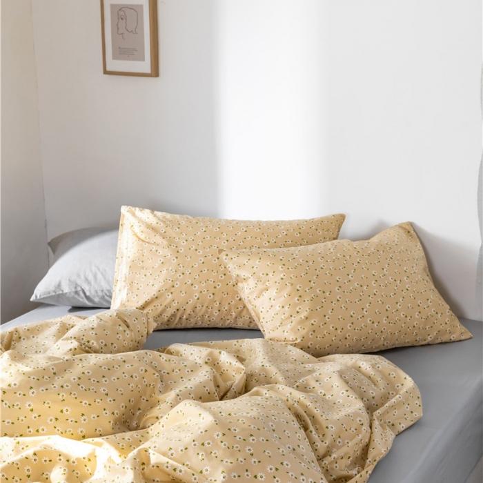 91家纺网 家纺一手货源 找家纺 棉眠 2019新款全棉13070四件套 小雏菊