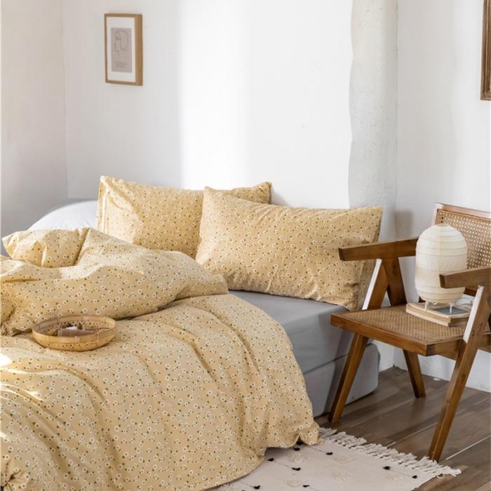 91家纺网 家纺一手货源 找家纺 棉眠 2019新款全棉13070四件套 小雏菊