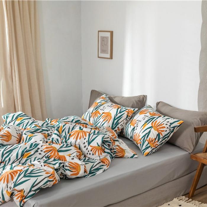 91家纺网 家纺一手货源 找家纺 棉眠 2019新款全棉13070四件套 余笙