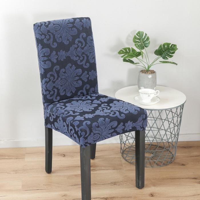 91家纺网 家纺一手货源 找家纺 兴妮雅家纺 2020新款大提花椅子套 大提花藏蓝