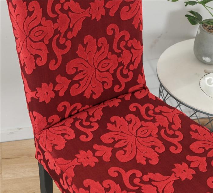 91家纺网 家纺一手货源 找家纺 兴妮雅家纺 2020新款大提花椅子套 大提花红色