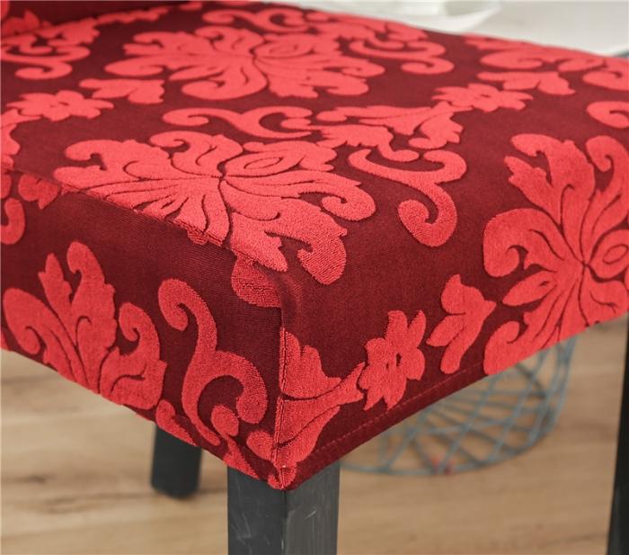 91家纺网 家纺一手货源 找家纺 兴妮雅家纺 2020新款大提花椅子套 大提花红色