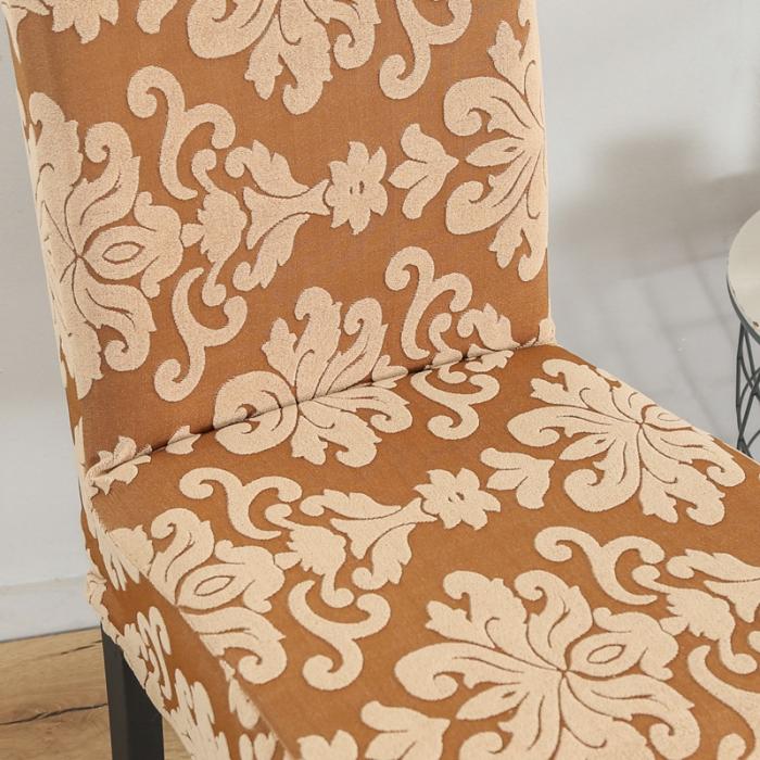 91家纺网 家纺一手货源 找家纺 兴妮雅家纺 2020新款大提花椅子套 大提花金黄