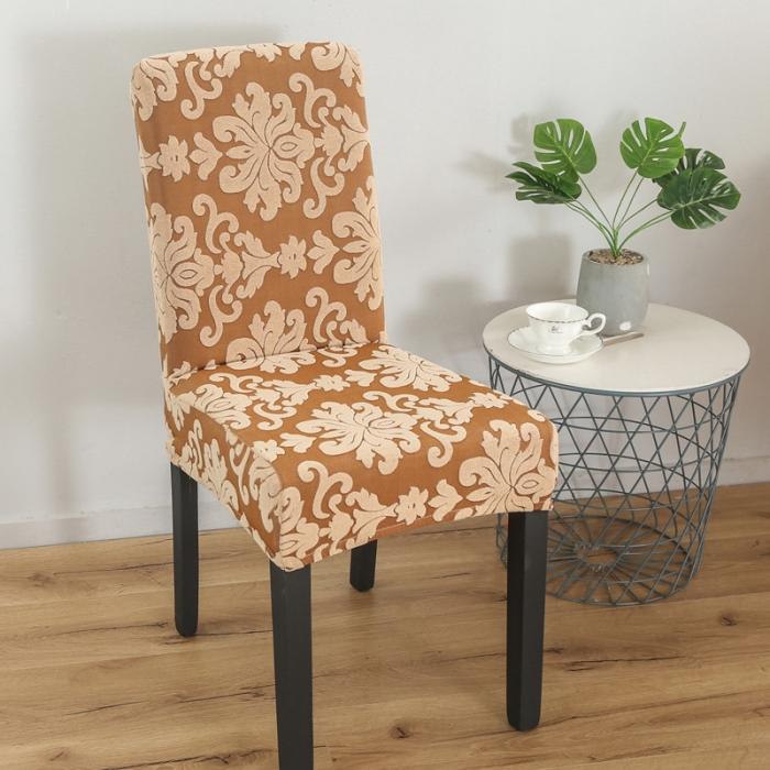 91家纺网 家纺一手货源 找家纺 兴妮雅家纺 2020新款大提花椅子套 大提花金黄