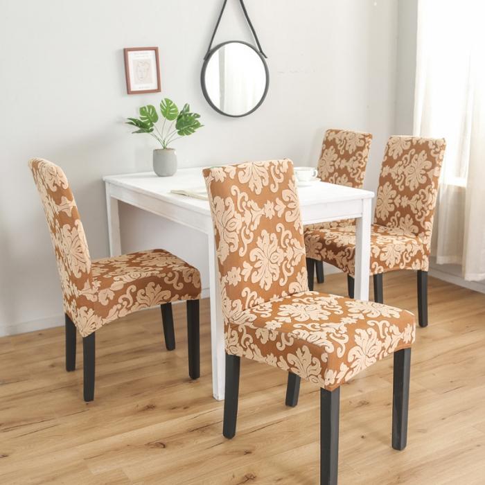 91家纺网 家纺一手货源 找家纺 兴妮雅家纺 2020新款大提花椅子套 大提花金黄