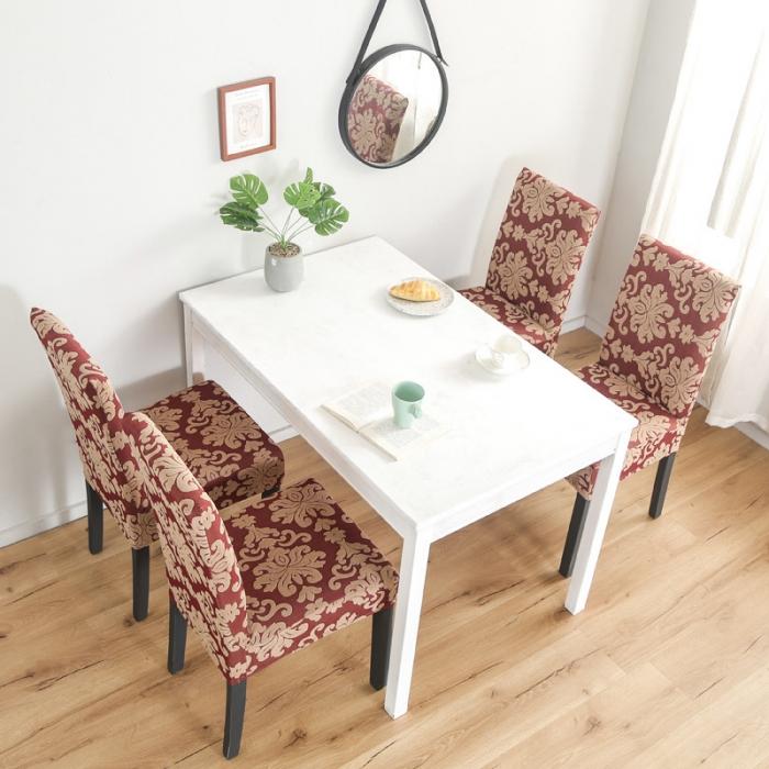 91家纺网 家纺一手货源 找家纺 兴妮雅家纺 2020新款大提花椅子套 大提花酒红