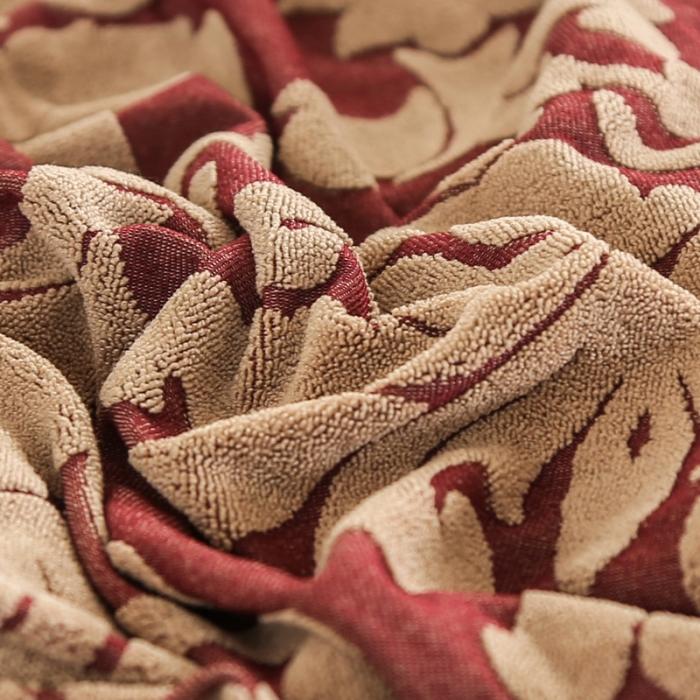 91家纺网 家纺一手货源 找家纺 兴妮雅家纺 2020新款大提花椅子套 大提花酒红