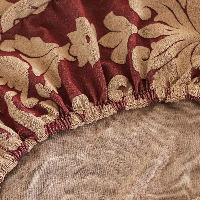 91家纺网 家纺一手货源 找家纺 兴妮雅家纺 2020新款大提花椅子套 大提花酒红