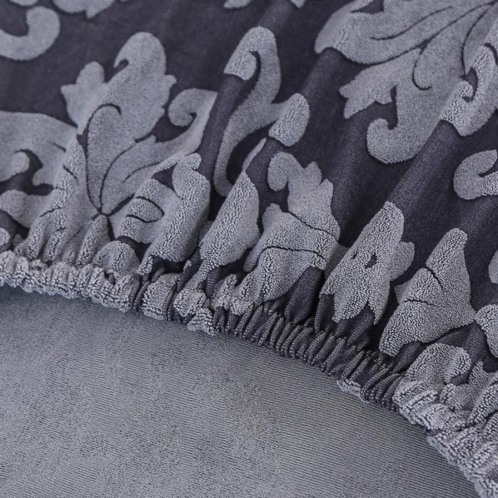 91家纺网 家纺一手货源 找家纺 兴妮雅家纺 2020新款大提花椅子套 大提花浅灰