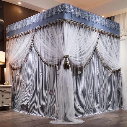 91家纺网 家纺一手货源 找家纺 艾晶美 2019豪华床幔蚊帐单帐纱单布帘单布防尘顶 北欧印记