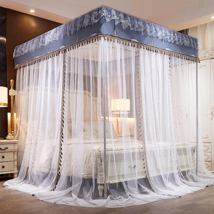 91家纺网 家纺一手货源 找家纺 艾晶美 2019豪华床幔蚊帐单帐纱单布帘单布防尘顶 北欧印记