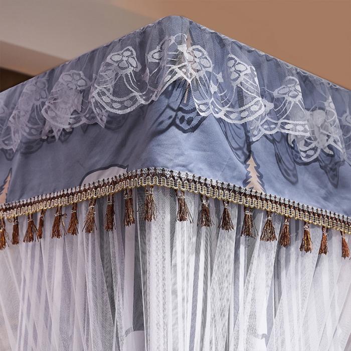 91家纺网 家纺一手货源 找家纺 艾晶美 2019豪华床幔蚊帐单帐纱单布帘单布防尘顶 北欧印记