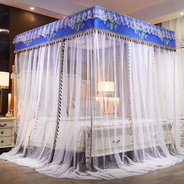 91家纺网 家纺一手货源 找家纺 艾晶美 2019豪华床幔蚊帐单帐纱单布帘单布防尘顶 扶摇