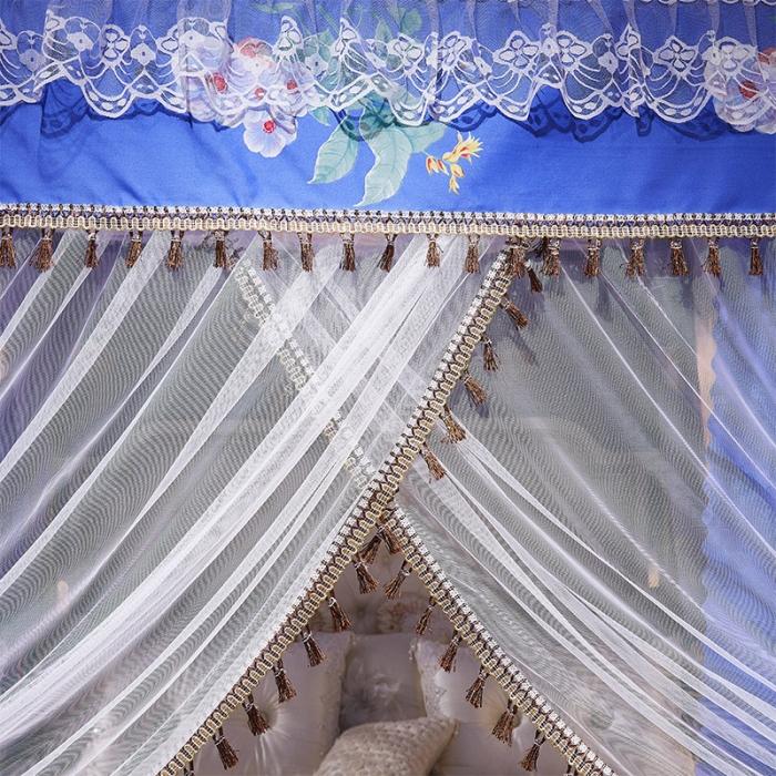 91家纺网 家纺一手货源 找家纺 艾晶美 2019豪华床幔蚊帐单帐纱单布帘单布防尘顶 扶摇