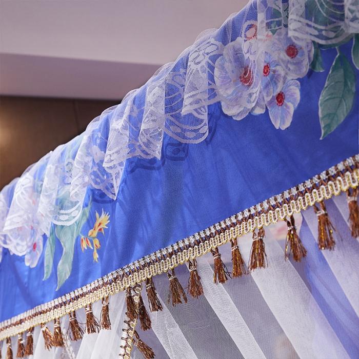 91家纺网 家纺一手货源 找家纺 艾晶美 2019豪华床幔蚊帐单帐纱单布帘单布防尘顶 扶摇