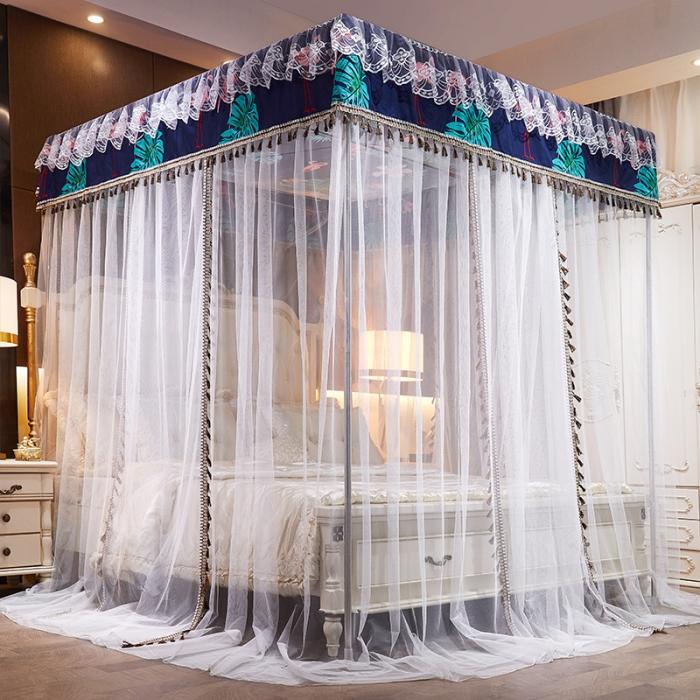 91家纺网 家纺一手货源 找家纺 艾晶美 2019豪华床幔蚊帐单帐纱单布帘单布防尘顶 普罗旺斯