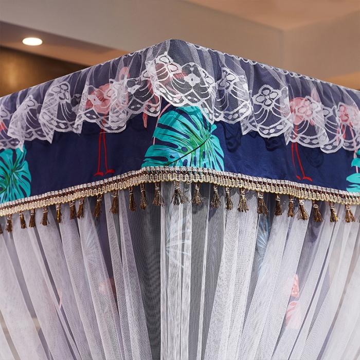 91家纺网 家纺一手货源 找家纺 艾晶美 2019豪华床幔蚊帐单帐纱单布帘单布防尘顶 普罗旺斯