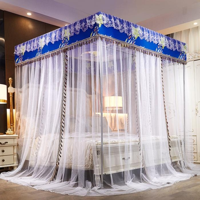 91家纺网 家纺一手货源 找家纺 艾晶美 2019豪华床幔蚊帐单帐纱单布帘单布防尘顶 晚安