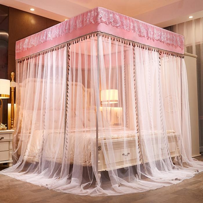 91家纺网 家纺一手货源 找家纺 艾晶美 2019豪华床幔蚊帐单帐纱单布帘单布防尘顶 温馨玉