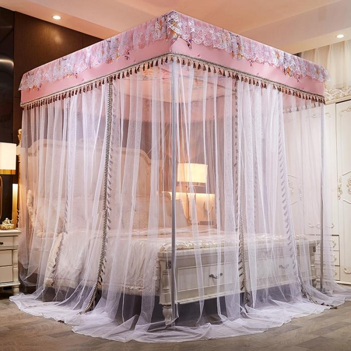 91家纺网 家纺一手货源 找家纺 艾晶美 2019豪华床幔蚊帐单帐纱单布帘单布防尘顶 夏语